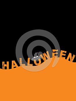 Halloween blank copy space orange and black