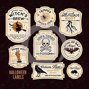 Halloween Bottle Labels