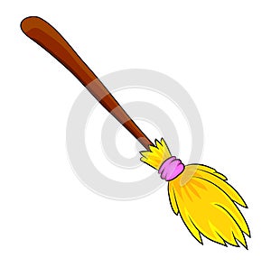 halloween broomstick vector symbol icon design. Beautiful illustration isolated on white background