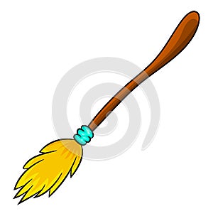 halloween broomstick vector symbol icon design. Beautiful illustration isolated on white background