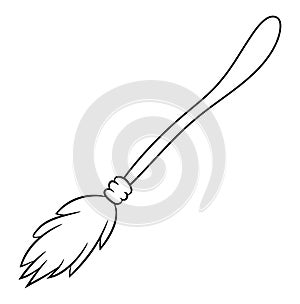 halloween broomstick vector symbol icon design. Beautiful illustration isolated on white background