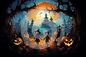 halloween buddy a stunning illustration that captures the moment of Halloween