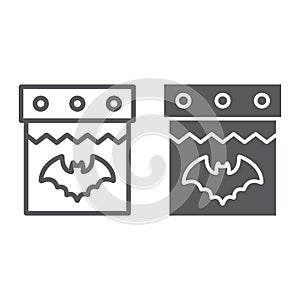 Halloween calendar line and glyph icon, date and holiday, 31st october sign, vector graphics, a linear pattern on a