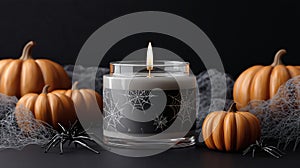 Halloween Candle Spiders Pumpkins Decor