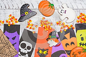 Halloween candy corns and cookies