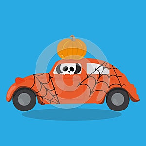 halloween car skeleton pumpkin 05