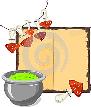 Halloween Card with magical attributes