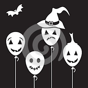 Halloween cartoon characters. Vector Illustration.