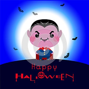 Halloween cartoon Count Dracula