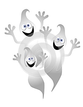 Halloween Cartoon Ghosts