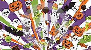 Halloween Cartoon Pattern Background