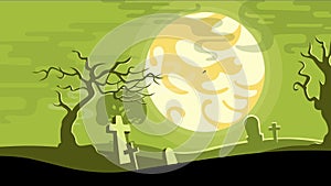 Halloween cartoon seamless looped animated background.