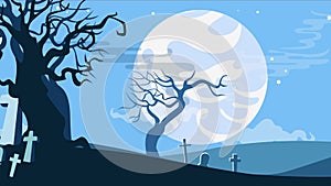 Halloween cartoon seamless looped animated background.