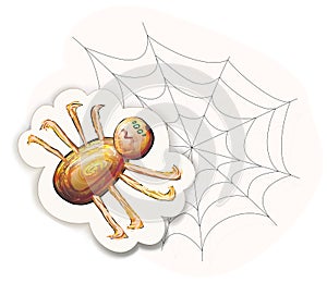 Halloween cartoon Spider character