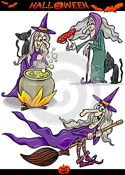 Halloween Cartoon Spooky Themes Set