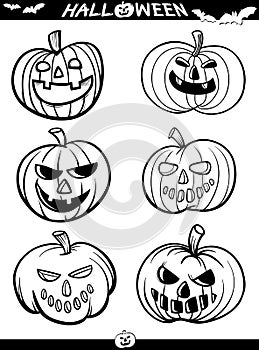 Halloween Cartoon Themes for Coloring Book photo