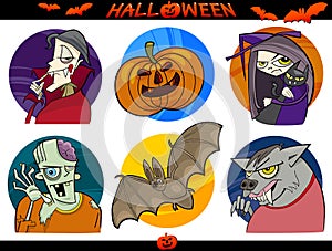 Halloween Cartoon Themes Set