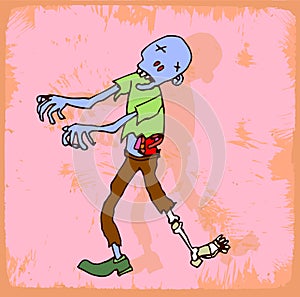 Halloween cartoon zombi , vector icon. photo