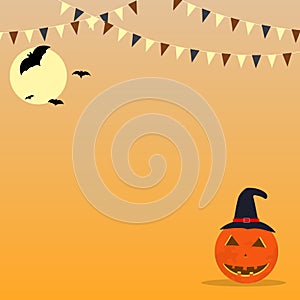 Halloween celebration buntings background photo