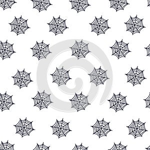 Halloween cobweb seamless pattern