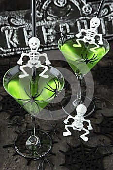 Halloween Cocktail - Green Martini drink