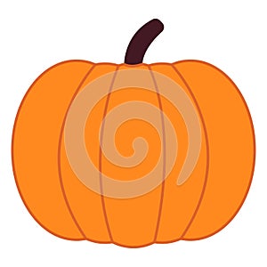 Halloween colorful pampkin logo.Color pumpkin icon on white background. Vector pumpkin illustration.