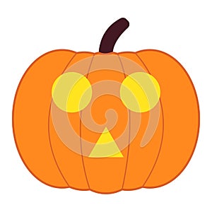 Halloween colorful pampkin logo.Color pumpkin icon on white background. Vector pumpkin illustration.