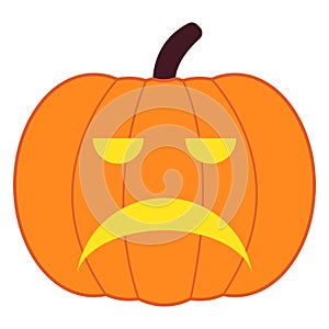 Halloween colorful pampkin logo.Color pumpkin icon on white background. Vector pumpkin illustration.