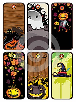 Halloween colorful tags