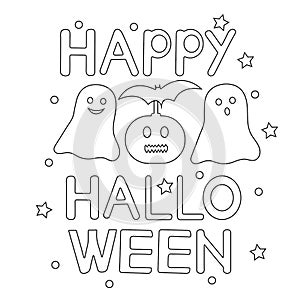 Halloween coloring page. Creative background