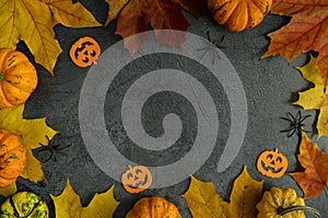 Halloween composition frame with copy space.