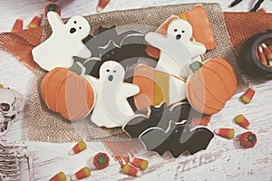 Halloween Cookies Background Toned