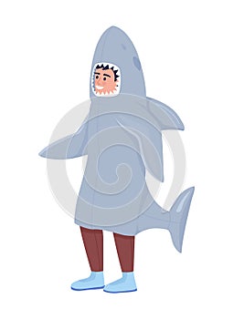 Halloween costume for boy semi flat color vector character