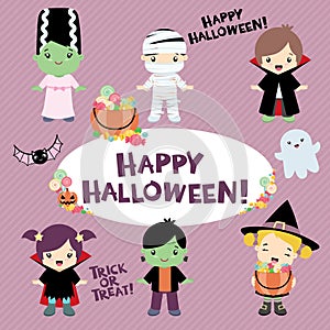 Halloween Costumed Children photo