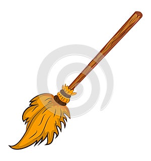 halloween creepy scary witches broomstick vector symbol icon design.