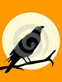 Halloween Crow silhouette