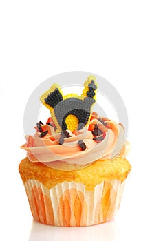 Halloween cupcake with frosting