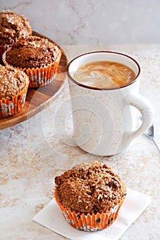 Halloween cupcakes with coffee