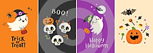 Halloween cute kids posters and prints design