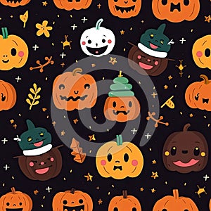 halloween cute patern seamless pattern background