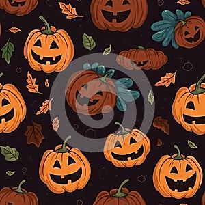 halloween cute patern seamless pattern background