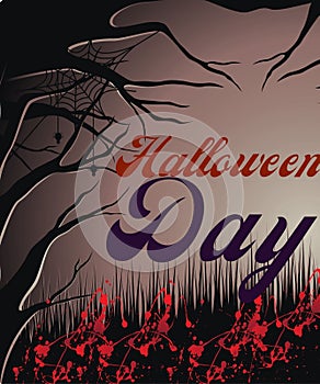 halloween day with spooky background