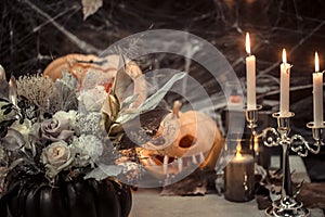 Halloween, decor elements and attributes of the holiday
