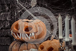 Halloween, decor elements and attributes of the holiday