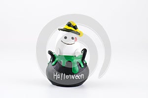 Halloween decoration accessory scary cute ghost isolated on white background