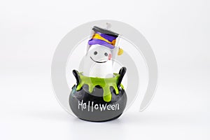 Halloween decoration accessory scary cute ghost isolated on white background