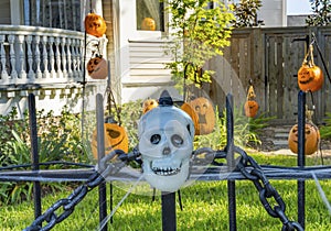 Halloween Decorations Iron Gate Garden District New Orleans Louisiana