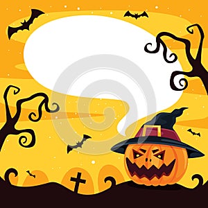 Halloween Design With Cartoon Character