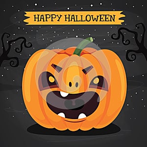 Halloween Design With Cartoon Character