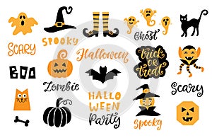 Halloween Design Elements Set